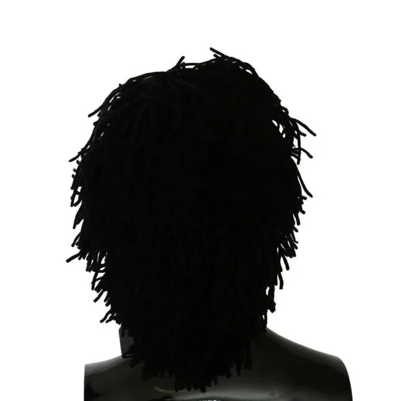 Dolce & Gabbana Black and White Knitted Cashmere Beanie - Picture 3 of 5